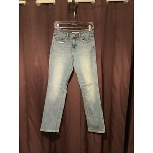 Levis 505 Straight Leg Jeans Womens 4 Light Wash Denim Mid Rise 27x30